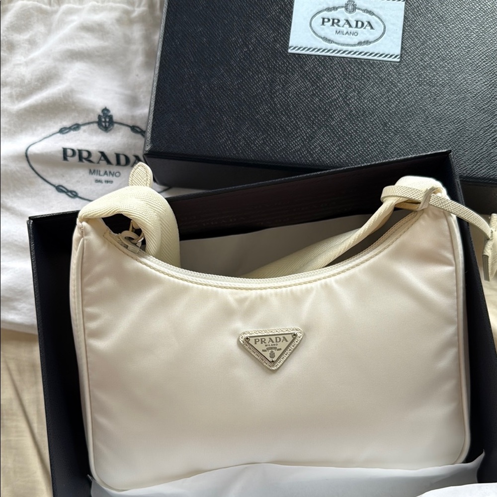 Prada Ivory Shoulder Bag